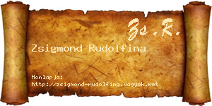 Zsigmond Rudolfina névjegykártya